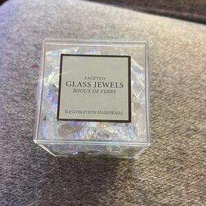 Restoration Hardware Clear Faceted Glass Jewels